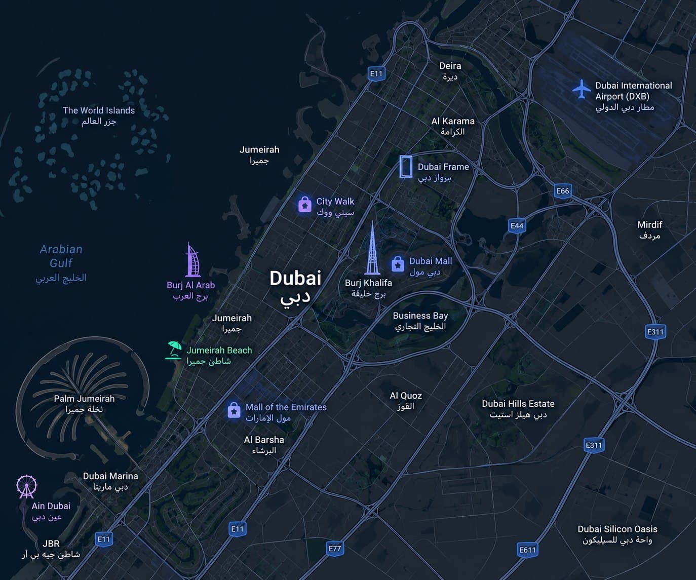 Map of the Dubai office